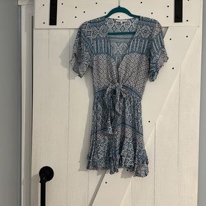 Blue print dress